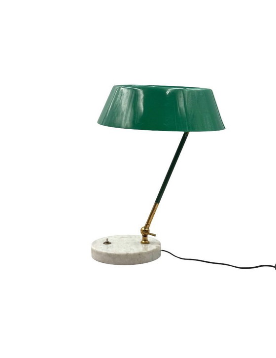 Image 1 of Mid-century green table lamp, Stilux Milano Italy, 1960s