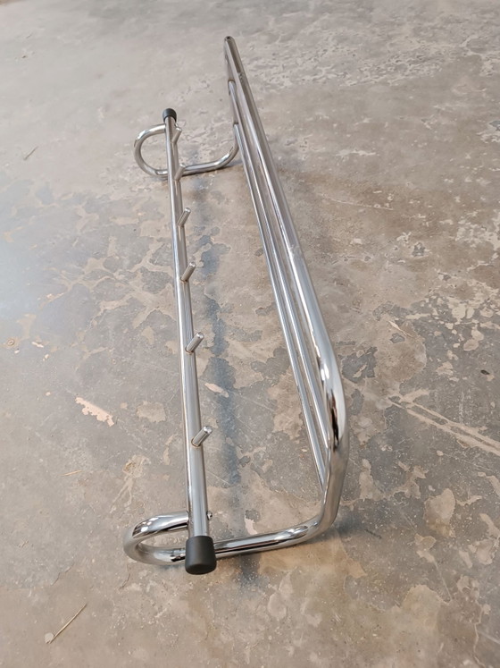 Vintage Bauhaus wall coat rack, Metal, Black (photo 7 of 15)