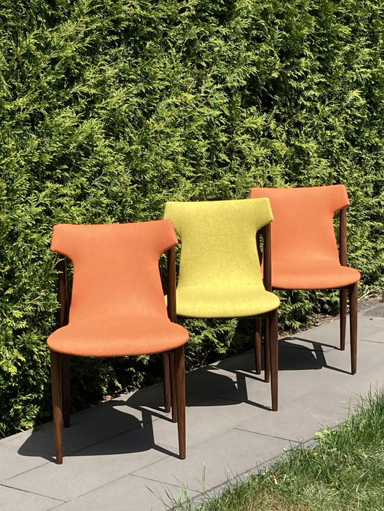 Image 1 of 4 vintage dining chair by Fristho reupholstered