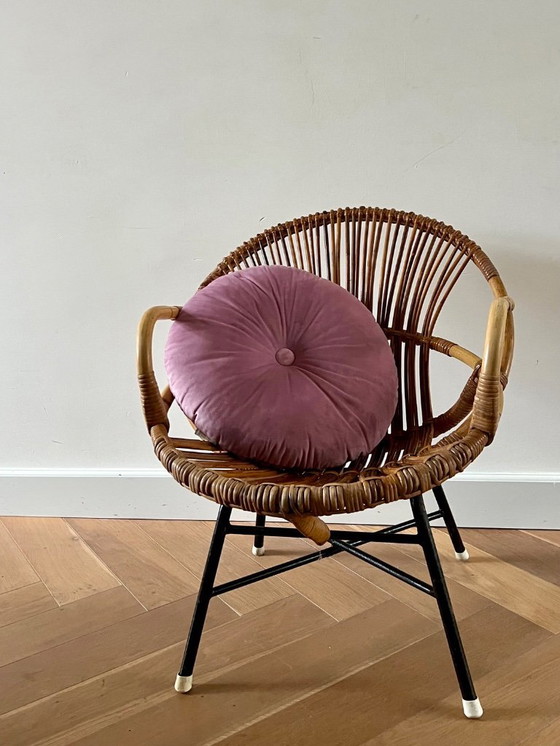 Image 1 of 1950s rattan armchair, Rohé Noordwolde