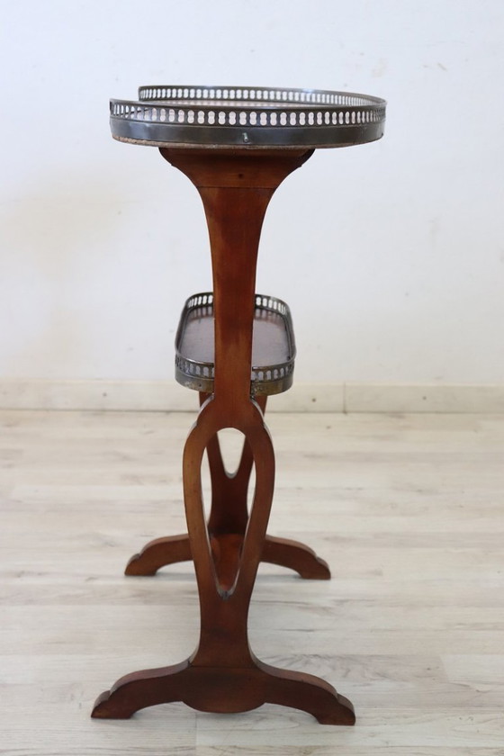 Image 1 of Antiker Beistelltisch mit Marmorplatte, Italien Ende 19.