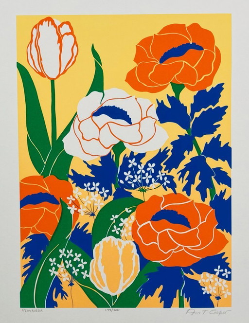Ann T. Cooper - Primavera - Vintage Silkscreen 1980s
