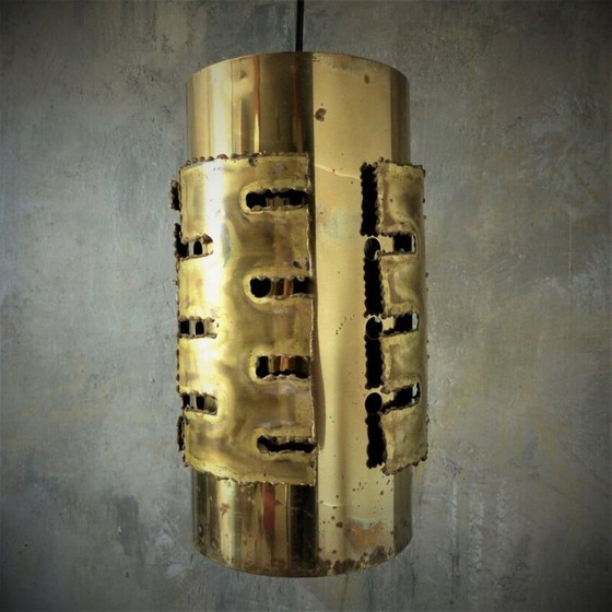 Image 1 of Vintage brutalist ceiling lamp by Svend Aage Holm Sørensen for Holm Sørensen and Co.