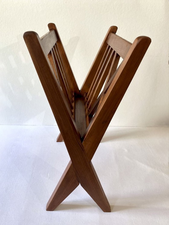 Image 1 of Wooden magazine rack, 1950s