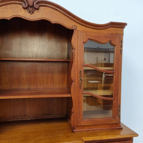 Credenza con Vetrina Vintage Cassettiera Mobile a Parete – Credenze con vetrina, Glass, Wood (photo 14 of 17)