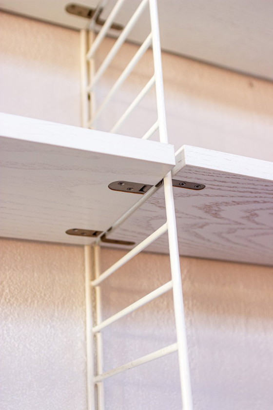 Image 1 of Original Nisse String shelf, vintage mid-century white highboard