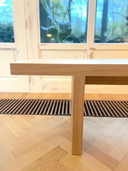 2x. eetkamerbank in eik