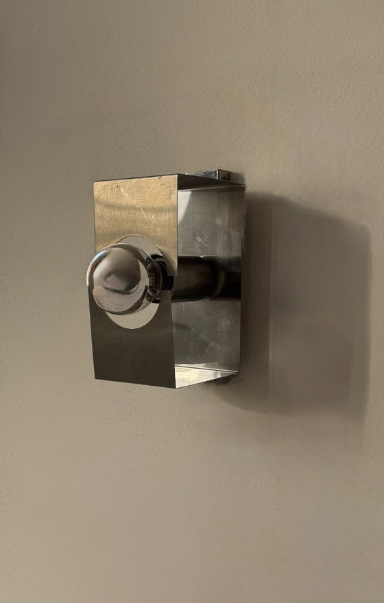 Image 1 of Applique vintage, metallo spazzolato, Francia, 1970