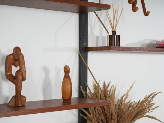 Estantería modular PS System de Preben Sørensen, chapa de teca, Dinamarca, años 70 – Estanterías de pared (photo 11 of 22)