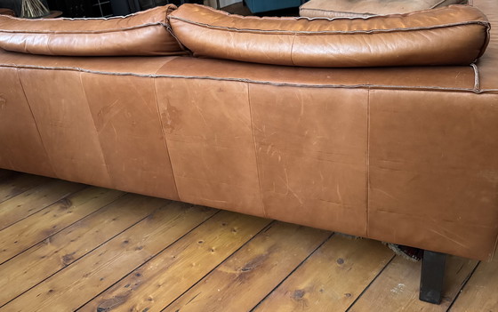 Image 1 of Wunderschönes, robustes cognacfarbenes 3-4-Sitzer-Ledersofa