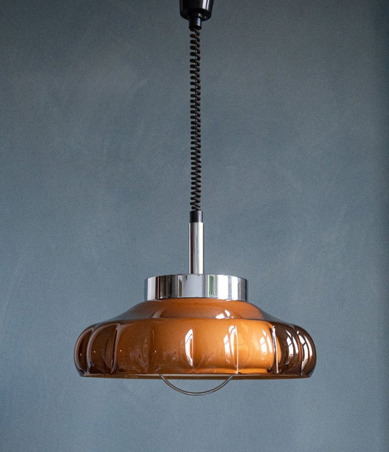 Image 1 of Vintage Herda Space Age Hanglamp van Plexiglas