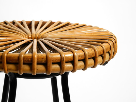 Image 1 of Sgabello da bar in bambù originale del 1960 di Dirk VAN SLIEDREGT per Rohé Noordwolde Paesi Bassi