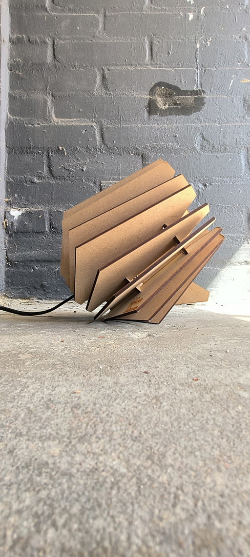 Van Tjalle and Jasper Mini-spot table lamp laser-cut MDF lamp modern minimalist design