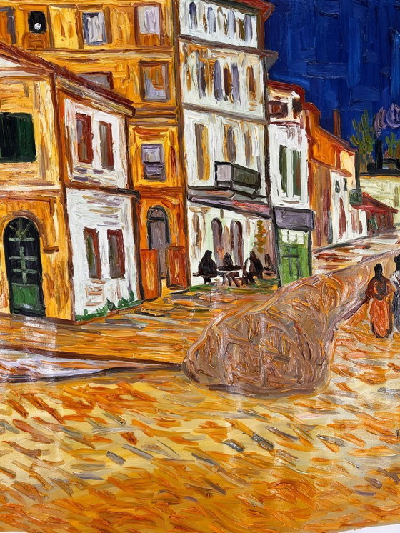 Image 1 of Œuvre de Van Gogh peinte à la main sur toile (roulée)