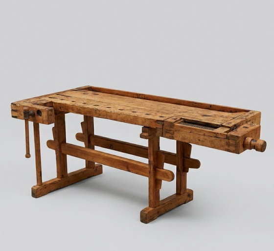 Image 1 of Établi industriel vintage en bois pour menuisier