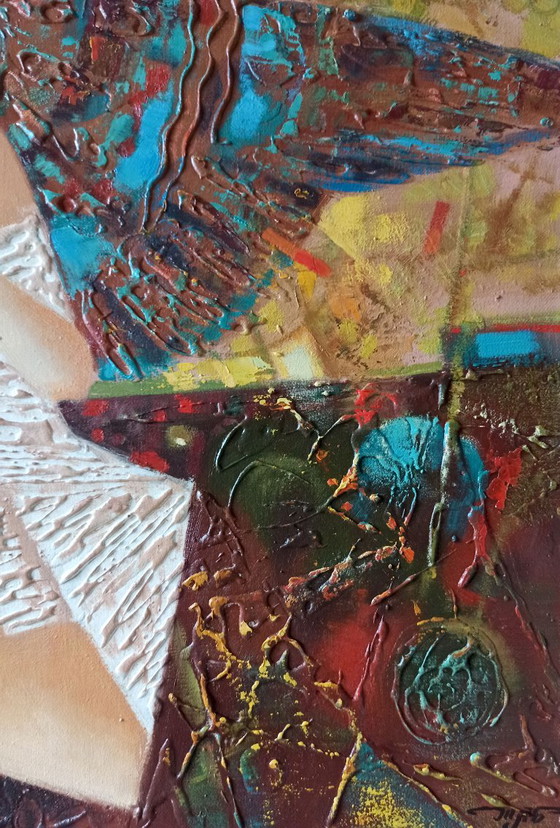 Original Oil Painting Abstract Figurative Girl Nika – Paintings & Drawings, Canvas (photo 9 of 10)
