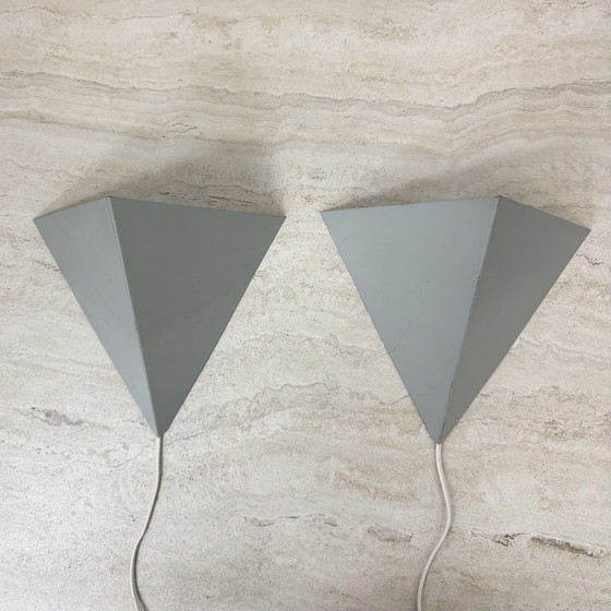 Image 1 of A Set of J. Hoogervorst for Anvia Almelo Vintage Dutch Metal Wall Lamp 1960s