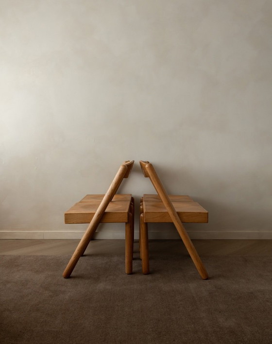 Image 1 of Sedie da pranzo vintage italiane Iva di Roberto Pamio e Renato Toso per Stilwood, 1972, set di 4