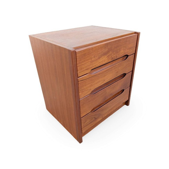 Midcentury Chest of drawers EW Bach Teak Nightstand Side table MCM 2, Wood, Brown (photo 8 of 9)