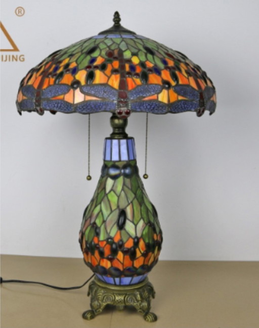 Large Tiffany-style table lamp 69 cm