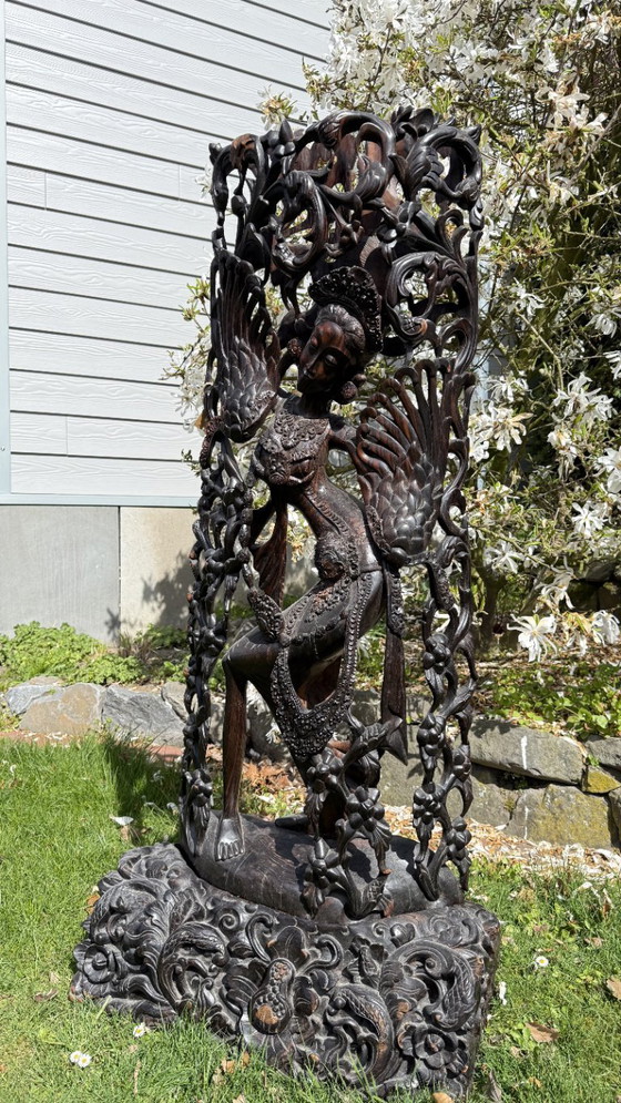 Image 1 of Monumental Balinese Coromandel Statue – 137 cm – Pita Maha Style