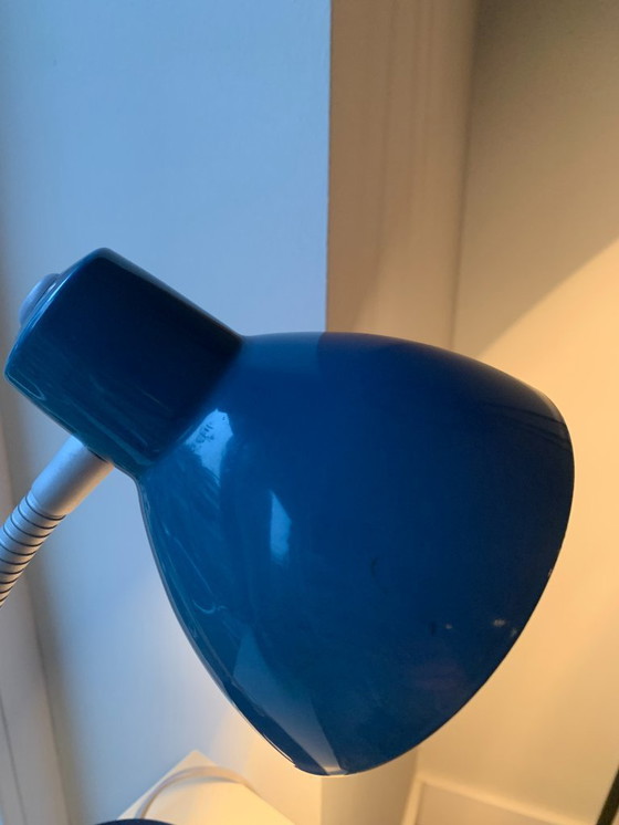 Image 1 of Vintage MASSIVE jaren '80 - Two Tone Blue - Desk/Bureau lamp