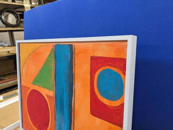 Image 1 of ABSTRAKT NACH REIHER ST IVES ORIGINAL ACRYL GEMÄLDE NIGEL WATERS GERAHMT