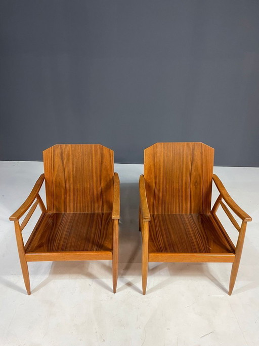 Paire de fauteuils de salon modernes du Mid Century, Tchécoslovaquie, années 1960