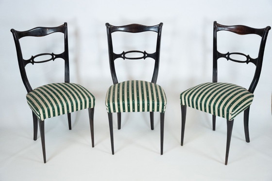 Image 1 of Mid-Century set of six dining chairs attributed to Paolo Buffa. Italy 1950s