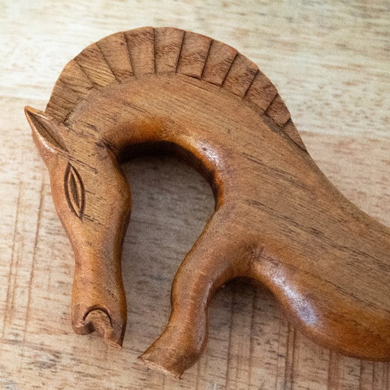 Cavallo vintage intagliato a mano, stile arte popolare scandinava – Oggetti decorativi, Wood (photo 5 of 8)