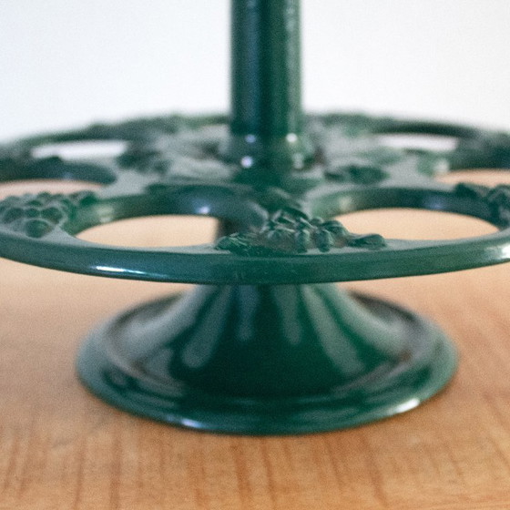Image 1 of Porte-œufs vintage en fonte verte : design français