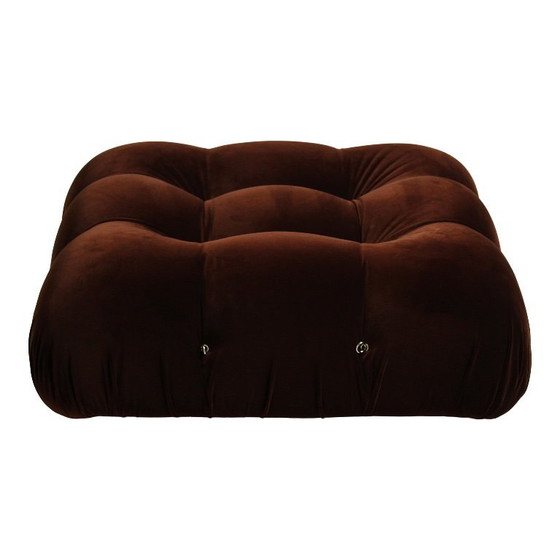 Image 1 of 2x Camaleonda sofa modules by Mario Bellini for B&B Italia in chocolate brown velvet, Italy, 1970s