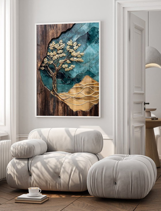 Image 1 of Acrylic Glass Artwork | 200x140 cm | Depthwave #8 (Ori, 1983)