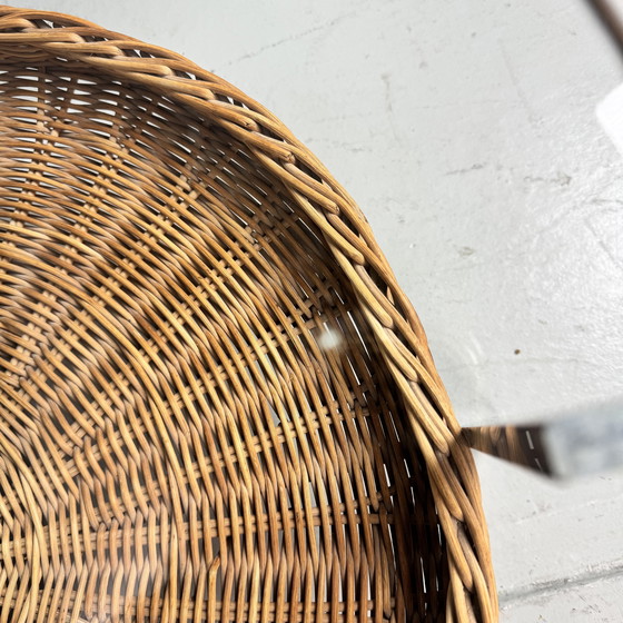 Image 1 of Mesa de centro de los años 70 de cristal, cromo y mimbre