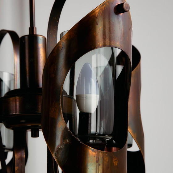 Image 1 of MK10977 Lustre en laiton et verre