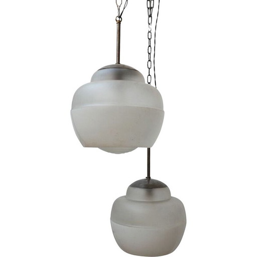 Unusual vintage pendant lamp in 2 tones, Germany 1930