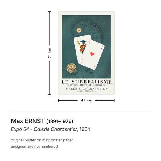 Image 1 of Expo Max ERNST - Galería Charpentier Póster 1964