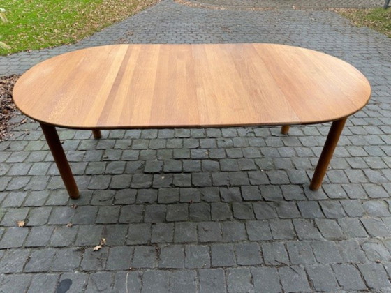 Image 1 of Mordern massief eiken tafel, verstelbaar