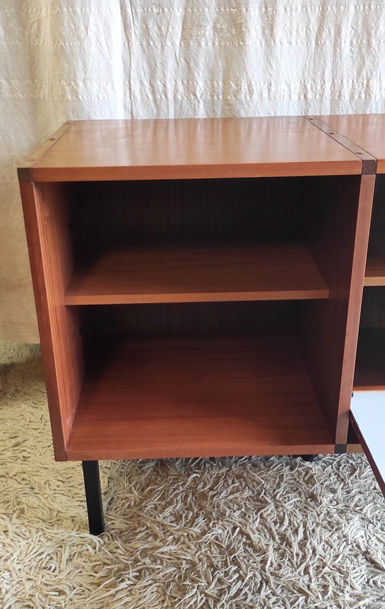 Image 1 of Enfilade moderniste en teck par ARP pour Minvielle - années 50/60