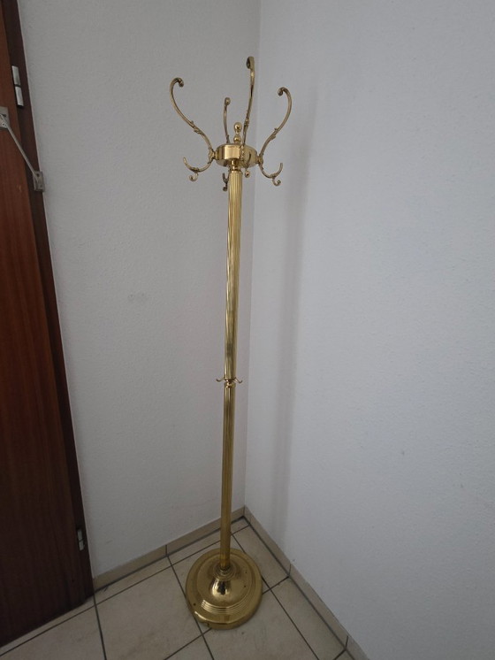 Image 1 of Vintage 3 x Wardrobe Clothes Rack Brass Plant Stand Gold