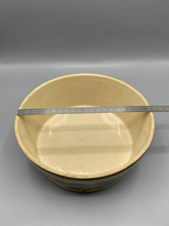 Stoneware Bowl – Clover and Leaf Botanical Design – French Regional Pottery – Decorative Objects (photo 4 of 4)