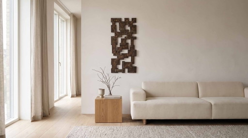 Brutalist Wall Art EBBE OBJECTS — RELIEF 02 – beeldhouwkunst, Metal