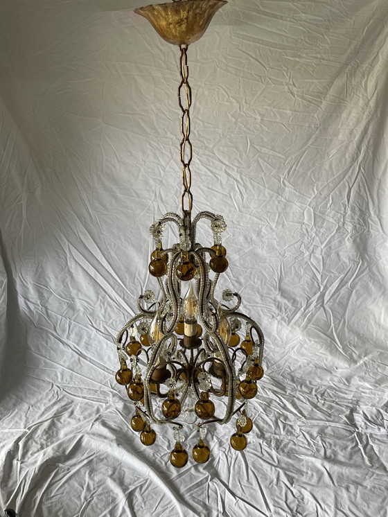 Image 1 of Lampadario di cristallo barocco