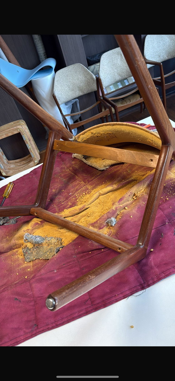 Image 1 of 6x restored dining room chairs, Wilkhahn '60
