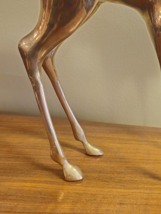 Image 1 of Vintage Brass Bambi Deer Statue France