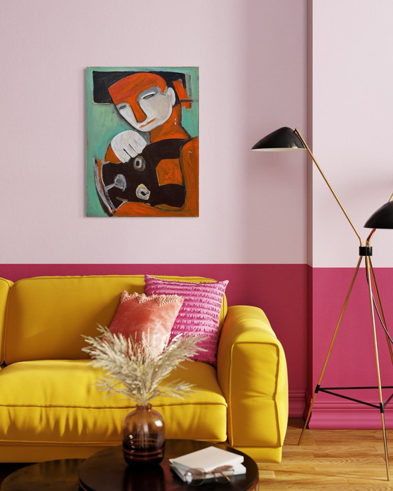 Image 1 of Patricia Pelsener (1956) - a figure with a dog, 1980s