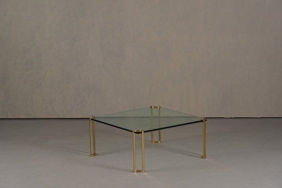 Image 1 of Tavolino da caffè grande in bronzo e vetro vintage di Peter Ghyczy, Germania, anni '70