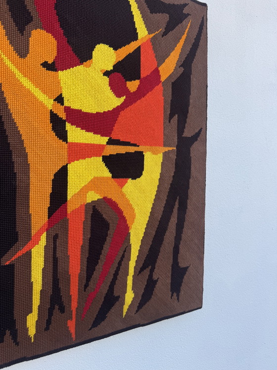 Image 1 of Tapiz de arte pop, bailarinas, década de 1970