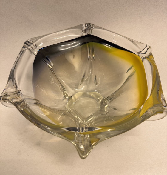 Image 1 of Signed studio glass bowl - Max Verboeket for Kristalunie Maastricht