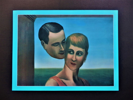 René Magritte Lithographie offset en couleurs Entre l'amour terrestre et l'amour céleste